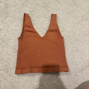 burnt orange cropped tank